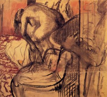 Edgar Degas : After the Bath VI